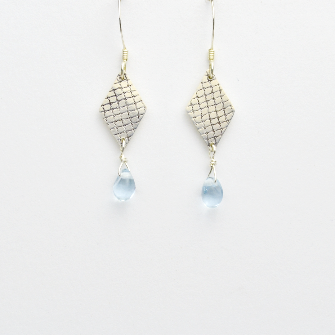 Faith Earrings in Sterling Silver and Czech Glass