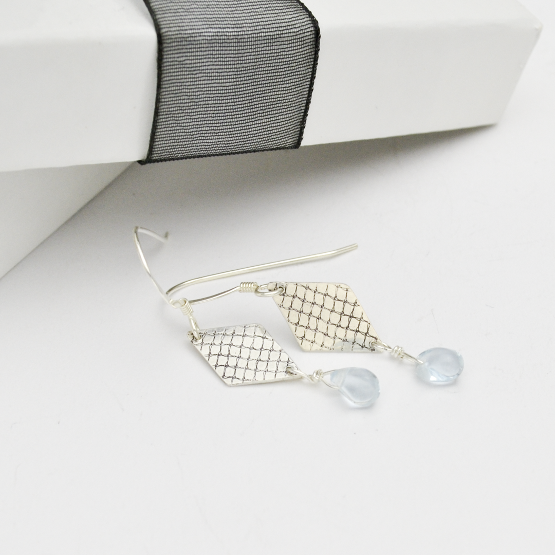 Faith Earrings in Sterling Silver and Czech Glass