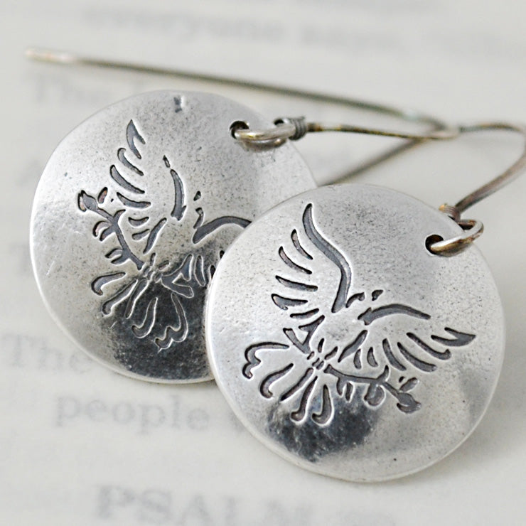 Peace Dove Earrings-Tracy Hibsman Studio