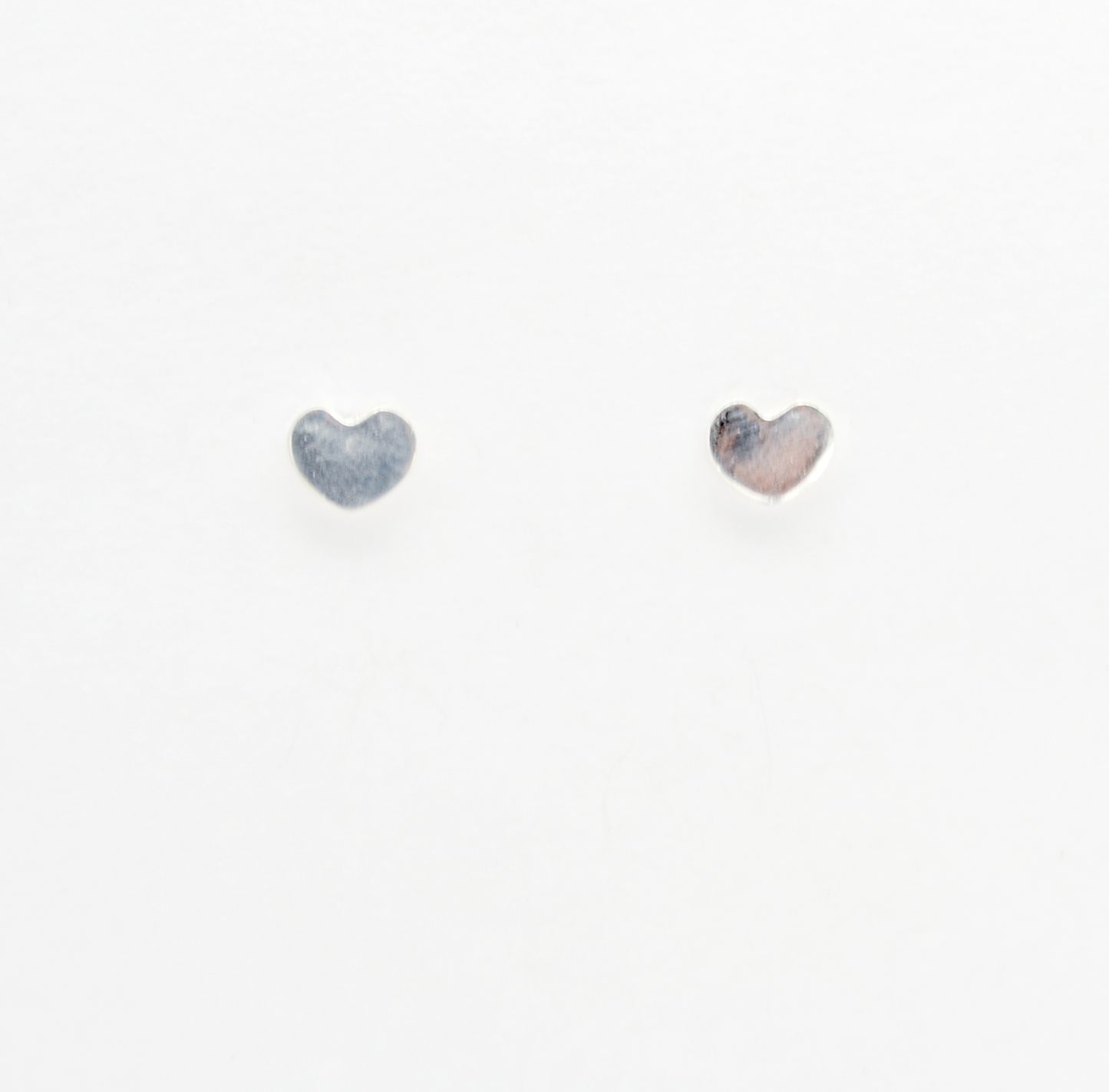 Heart of a Mother Silver Heart Stud Earrings