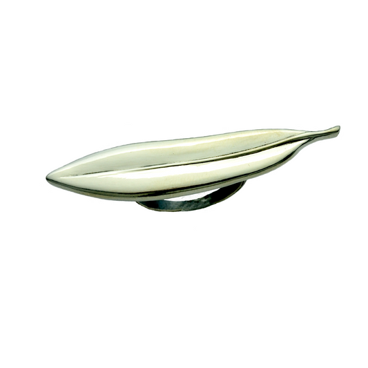 Peace Sterling Silver Olive Leaf Ring-Tracy Hibsman Studio