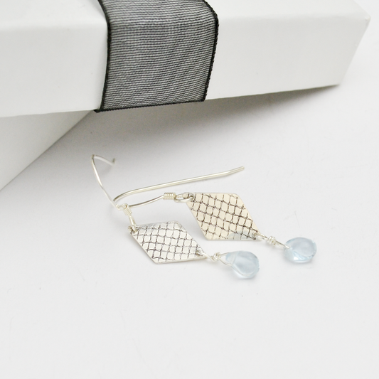 Faith Earrings in Sterling Silver and Czech Glass
