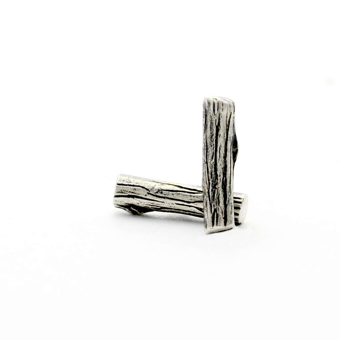 Greater Love Sterling Silver Branch Bar Stud Earrings-Tracy Hibsman Studio