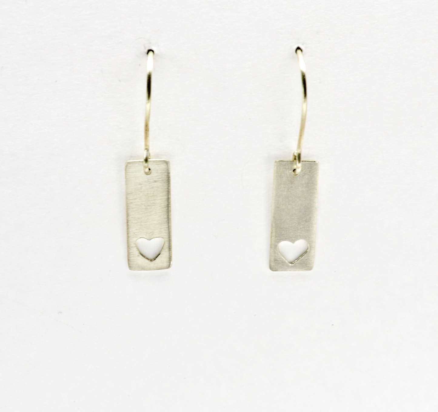 Heart of a Mother Bar Earrings in Sterling Silver or Brass