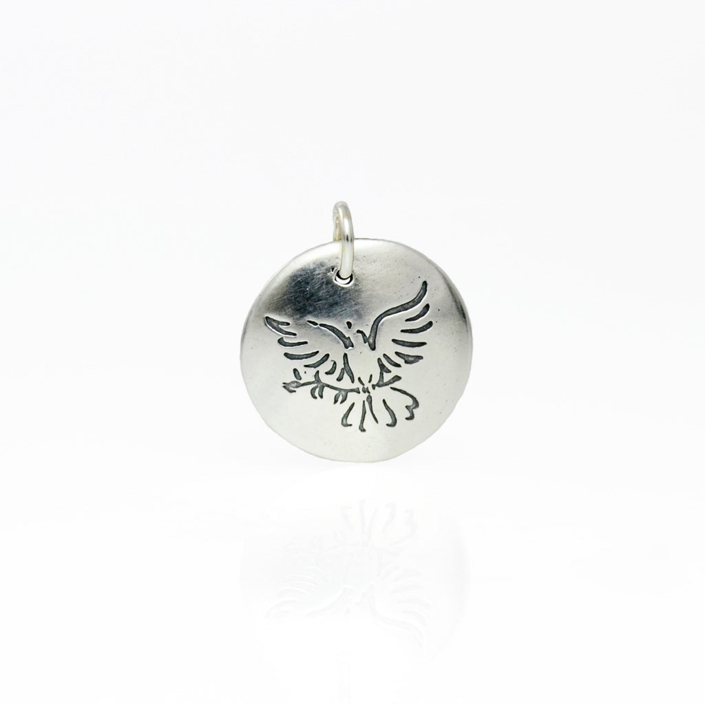 Peace Fine Silver Dove Charm-Tracy Hibsman Studio