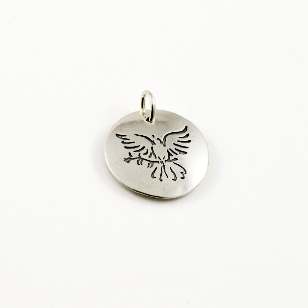 Peace Fine Silver Dove Charm-Tracy Hibsman Studio